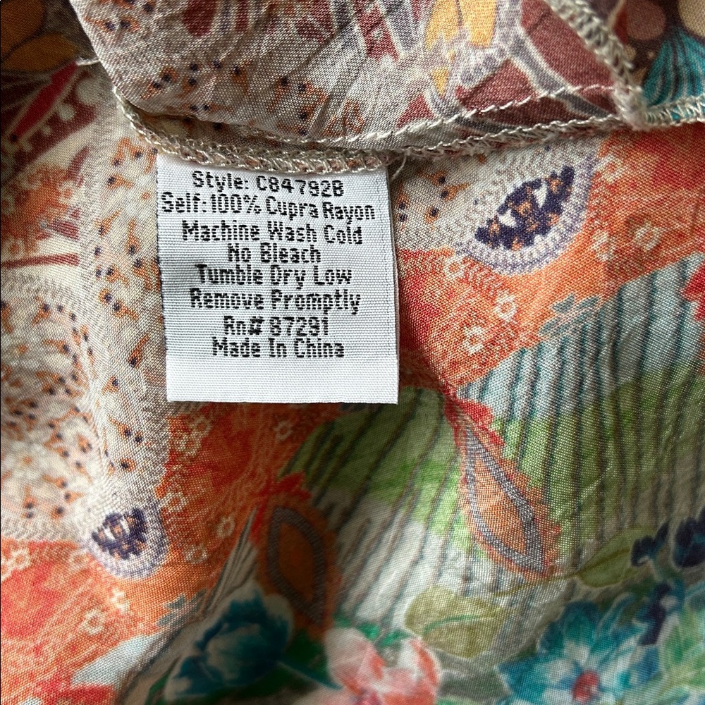 Johnny Was Boho floral patchwork Tunic - Picture 5 of 6